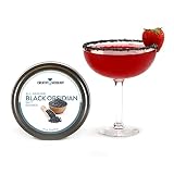 The Spice Lab Black Obsidian Salt - Cocktail Rimmer For Martinis & Margaritas - Black Salt Rimmer Perfect For Fun Cocktails Halloween - Drink Rimmer- All Natural