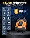 Ampeak 750W Power Inverter 4.8A Dual USB Ports 2 AC Outlets Car Inverter DC 12V to AC 110V 11 Protections for Appliances