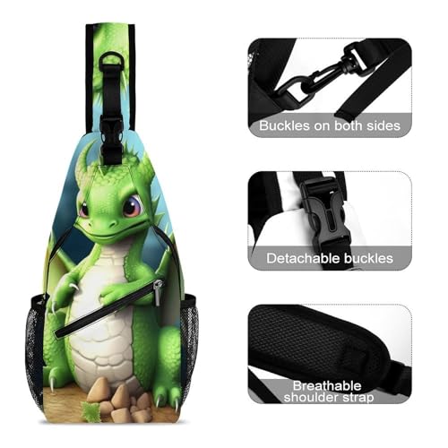 Mochila deportiva tipo sling para senderismo y uso casual miniatura 3