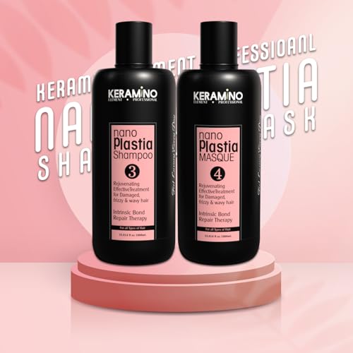 Image of Nano Plastia Shampoo & Mask Set, Sulfate Free Color Safe Duo for Nano Plastia Treated Hair, Advanced Repair, Frizz Control, Smoothness & Mirror Like Shine Post Treatment Care (1000 ML Combo)