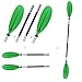 Floving Remi per kayak, 220 cm, in lega di alluminio, regolabili, portatili, staccabili, remi, per barca, kayak, canoa, remi (verde)