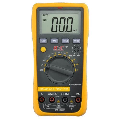 HTC Instrument DM-86 Digital Multimeter (AC Voltage Range 200mV to 750V) With 1 Year Warranty Digital Multimeter (Grey 2000 Counts)