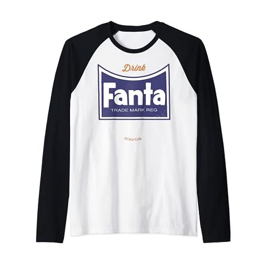 Coca-Cola Vintage Fanta Logo Drink Fanta Trade Mark Reg Camiseta Manga Raglan
