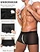 Avidlove Mens Underwear Trunk Breathable Mesh Boxer Briefs Sexy Lingerie Boxer Shorts for Men Black XL