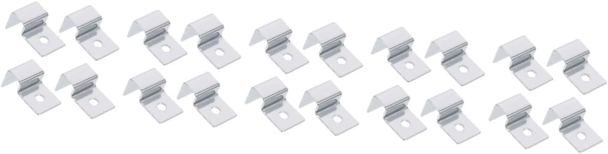 BESPORTBLE 20pcs Sturdy Aquarium Glass Lid Holders Support Clips for Fish Tanks Stainless Steel Brackets for Various Aquariums Easy Cleaning Accessory