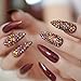 CoolNail Rose Hot Red Nail Long Sharp Head Fake Nails 24-Pcs Rose Red Color Curved False Nail Full Designed Nails valse nagels