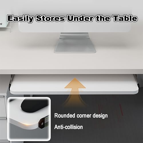 Cassetto ergonomico da posizionare sotto la scrivania, con guide silenziose, design salvaspazio per casa e ufficio, maggiore comfort e produttività, altezza regolabile