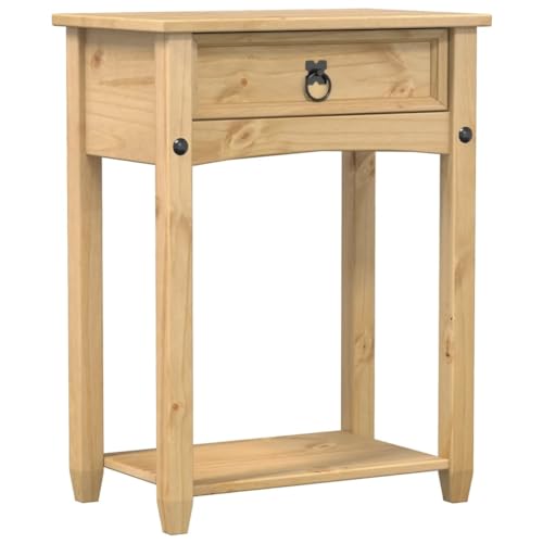 vidaXL Table Console Corona 55x35x73 cm Bois de pin Massif, Table de canapé, Table d'appoint, Table Console de Couloir, Table d'entrée