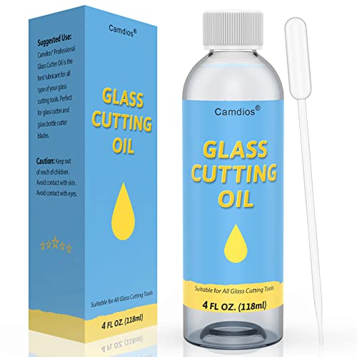 Glass Cutting Oil, Suitable For An Array Of Glass Cutter And Glass Cutting Tools, 4 Oz Premium Glass Cutting Oil For Glass Cutters/Tiles/Mirrors/Mosaic - By Camdios #TOP2