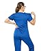 Meidiero Scrub Tops Women, Slim-fit Medical Shirts, Soft Stretch & Wrinkle-Resistant Women's Scrub Tops with 2 Chest Pockets Royal Blue