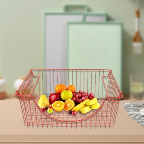 Panier de rangement empilable métallique pour optimiser vos placards - 6