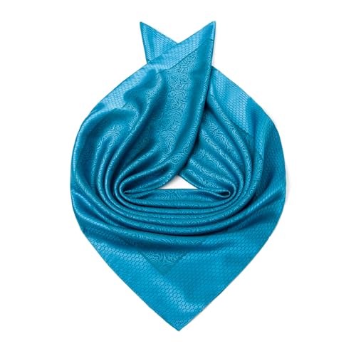Image of 35 inch Men's Large Square Jacquard Scarf - Cowboy Wild Rugged Style, With Gift Packed