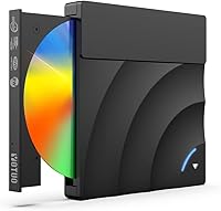 Vista 8 de Unidad externa de CD/DVD, USB 3.0 portátil y USB-C CD RW, reproductor de DVD, quemador de DVD para laptop, escritorio, compatible con Windows