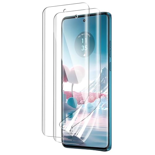 NOVAGO Compatible con Motorola Moto Edge 30 / Edge 40 / Edge 40 Neo - 2 protectores de pantalla de hidrogel flexibles y resistentes (vídeo de colocación para ver antes de aplicación)