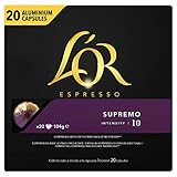 L'Or Espresso Café - 200 Capsules Supremo Intensité 10 - compatibles Nespresso®* (lot de 10 x 20)