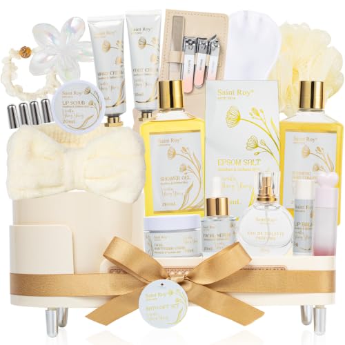23Pcs Bath and Body Vanilla YLANG YLANG Gifts for Women, Spa Gift Basket