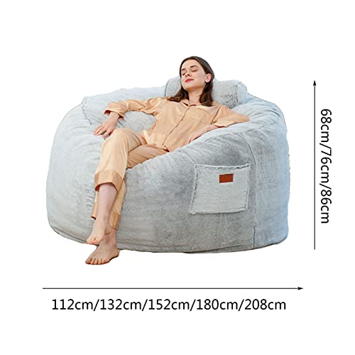 BotYcht Puff Pera para Adultos Y Niños Puf Gigante Sin Relleno, Silla Gigante de Lujo Sillón Puf Ultra Suave, Funda De Puf De Salón De Tela para Interior para Sala De Estar,Light Pink,132cm×76cm - imagen 6