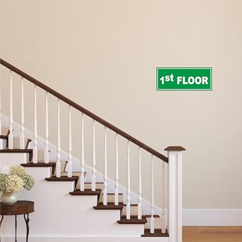 Image of ATTRACTSO - 1st Floor Sign Self Adhesive Laminated Sticker for Home, Office, Shop, Hospital, Hotel, Theatre, Restaurant - 12 inchx5 inch inch (Green)