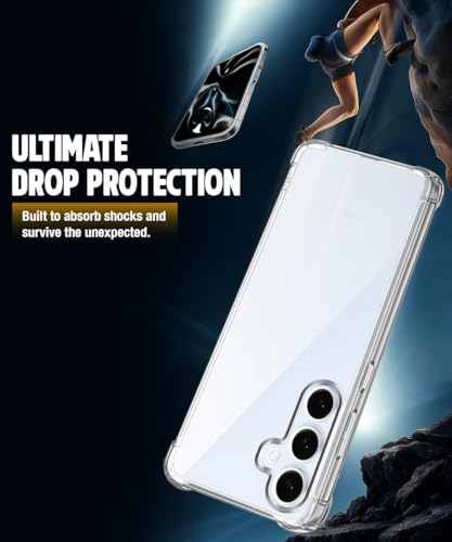 Image of WOW IMAGINE Clear Back Cover Case for Samsung Galaxy S24 FE 5G | Shockproof Soft TPU Case | Cushioned Edges for Ultimate Protection Back Cover Case - Transparent