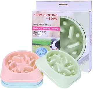 Slow Eating Pet Bowl - Stop Bloat Dog Bowl Choke Proof Dog Bowl with Anti-Slip Patches