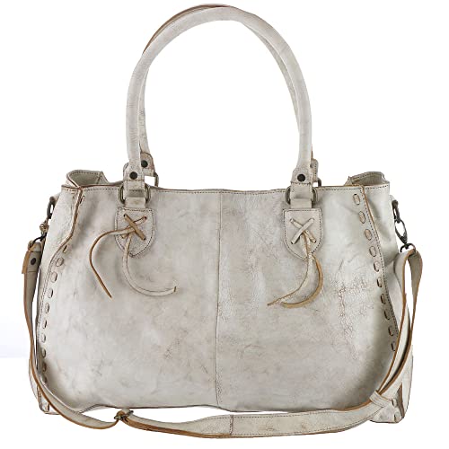 Bed:Stu Rockaway Satchel White-Distressed