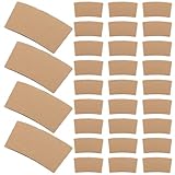 Ciieeo Protector de Copa de Papel Kraft, 100 Fundas para Vasos de 80 MM de Diámetro, Resistentes al Calor y Anti-Quemaduras, Ideales para Bebidas Calientes como Té y Café en Reuniones y