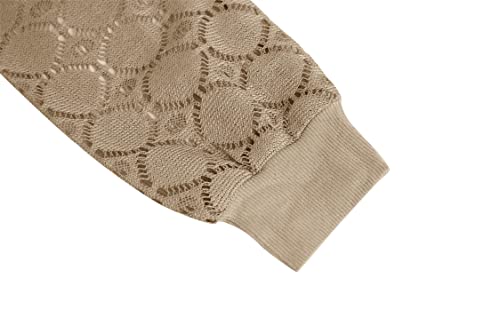 Image of Apbondy Girls Long Sleeve Shirts Lace Crewneck Blouses 5-14 Years
