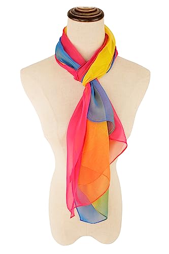 YOUR SMILE Ladies/Women's Lightweight Floral Print/Solid Color mixture Shawl Scarf For Spring Summer season (206)2