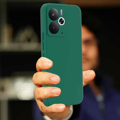 Image of A rtistque Back Cover Case for Realme 14T 5G with Camera Protection | Shockproof TPU|Stylish Protective Design|Slim Fit|Ultra Matte| Back Cover - Green