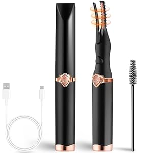Heated Eyelash Curler, Electric Eyelash Curler, USB Rechargeable Lash Curler, Long Lasting Natural Curling, Mini Portable Quick Heated Lash Curler, Intelligent Eyelash Makeup Tool for Girls Women