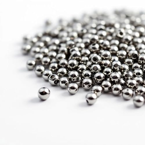 Image of 5800 Pcs Silver Pearl Beads for Jewellery Making Kit | Bead Bracelet Making for Women Girls Kids | Crystal Beads for Craft | Pearls for Craft | 4mm | 200g
