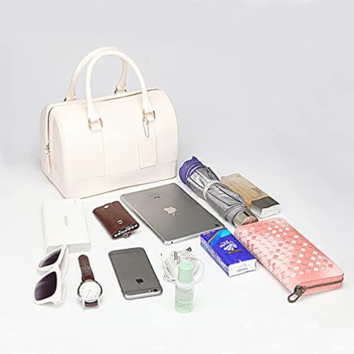 Image of Ladies Summer Jelly Pillow-shaped Top Handle Handbag Candy Color Transparent Crystal Purse