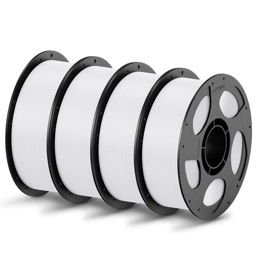 Image of ANYCUBIC PLA Filament 1.75mm Bundle, 3D Printing PLA Filament 1.75mm Dimensional Accuracy + /- 0.02mm, 1KG Reusable Spool (2.2 lbs), 4KG White