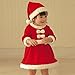 feiXIANG La Ropa de los niños bebé niña Ropa de Navidad Ropa...