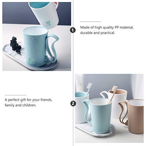 NICEXMAS 2 Pcs Suporte de Escova de Dentes Esquilo Copo Pp Plastictooth Copo de Escovagem Com AlÃ§a