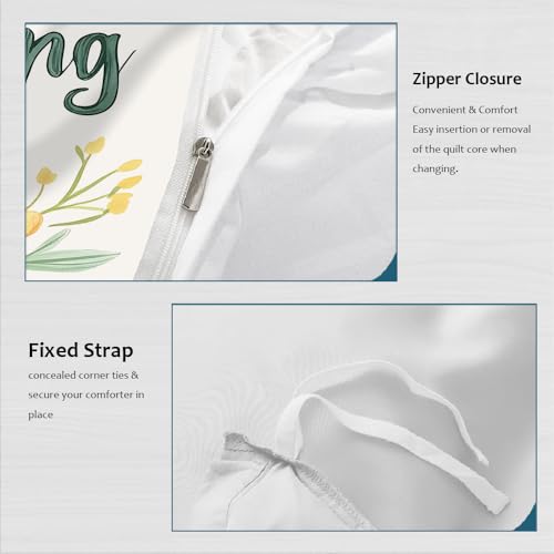 Ensemble couette alphabet fleuri style moderne avec 2 taies d'oreiller