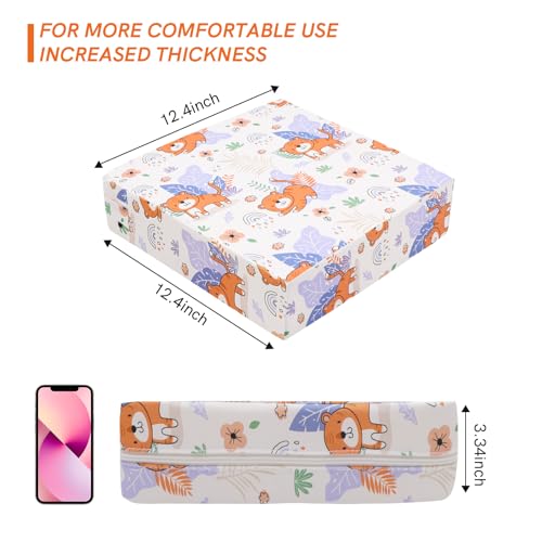 Image of Booster Seat for Kitchen Chair - Strong Support Toddler Booster Seat for Dining Table, Portable Booster Chair with Adjustable Elasticity Straps for Toddlers Eating Travel Home