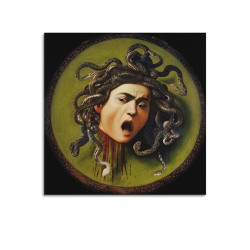 Caravaggio Poster Medusa, 1597–1598, Kunstdruck, Wandbild, Malerei, zum Aufhängen, Familienschlafzimmer, Dekoration, Geschenk, 70 x 70 cm
