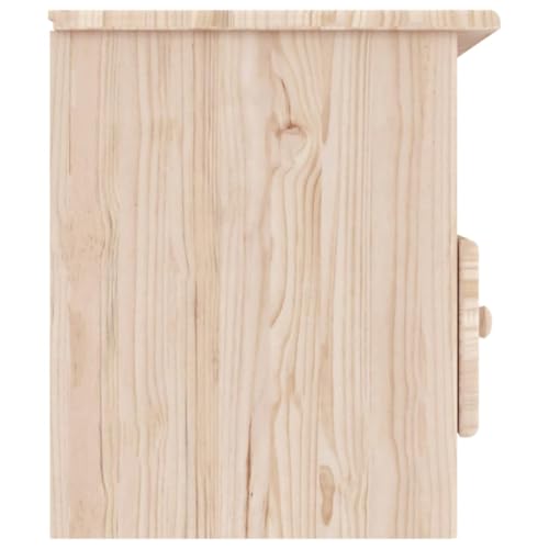 Meuble TV stable en pin massif pour optimiser et ranger le salon - 5