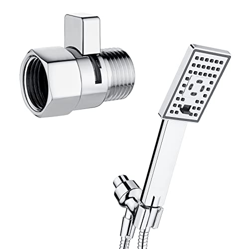 Regadera manual cuadrada con control de flujo de agua