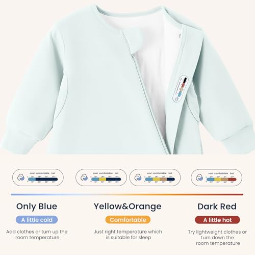 Image of Unisex Sleeping Bag for Babies and Toddlers 1.0 Tog Sleep Sack 0-6 Months, Newborn Sleep Sack, Wearable Blanket Baby, One Piece Long Sleeves, Gifts for Baby