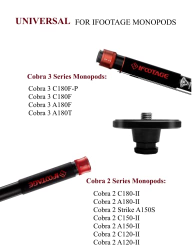 Iootage Cobra 2/Cobra 3 Quick Release Plate, Universal Compatible With Ifootage Cobra 2 Series Monopods And Cobra 3 Series Monopods #TOP1