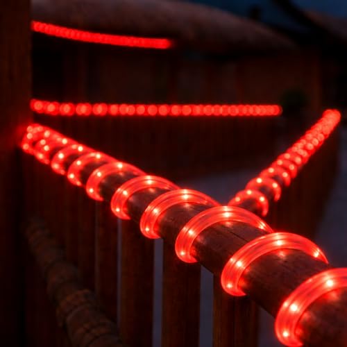 Image of V.E.S.P.A SMD LED Strip Lights Waterproof Lighting for Home Wall Decor & Interior Decoration | Perfect for Diwali Lighting | | Wedding | Events | Strip Lights | (RED, 40 Meter)