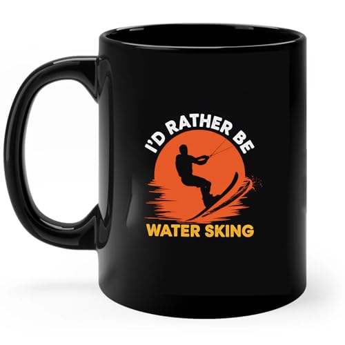 Solantrapod Slalom Water Ski I'd Rather Be Waterskiing Water Ski Coffee Mug, Ceramic Mugs 11oz - 15oz