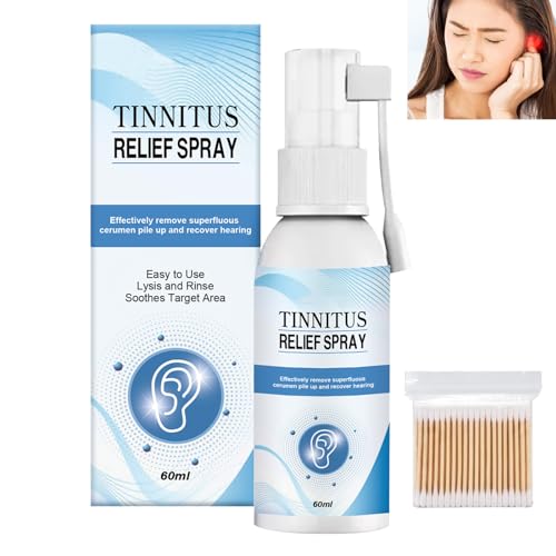 Spray de Cuidado de Limpieza de Cerumen,Spray Alivio del Tinnitus,Spray de Alivio de Tinnitus,Suplementos de Alivio de Tinnitus para Oídos,Tinnitus Spray para Oído,Gotas para los Oídos para Nadadores