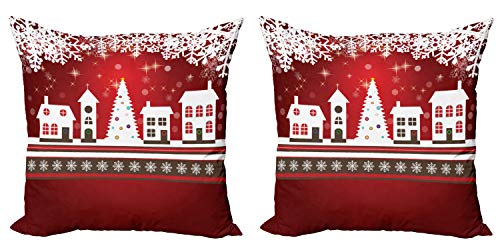 ABAKUHAUS Weihnachten Dekokissen Kissenbezug 2er Pack,...