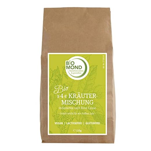 BIO *4*- Kräutermischung Kräutertee Essiac *Indianertee* René Caisse 115 g Urmischung Schamanen Tee Packung für 1/2 Jahr