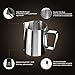 Milk Frothing Pitcher Stainless Steel 304, 12 oz/20oz (350ml/600ml) Espresso Steaming Pitcher with Tick Mark | Decorating Art Pen | 16PCS Coffee Decorating Stencils for Cappuccino y Latte, by FlamGen