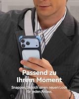 MOFT MOVAS Rahmen Hülle für iPhone 18 Pro Max für MagSafe, Ultra Dünner und Ultra Schutz - TPU-Eck Schutz mit Weiches Veganes Leder，0.75 mm (0.03 in) Slim（Navy Blue + Faded Jeans） – Ansicht 9