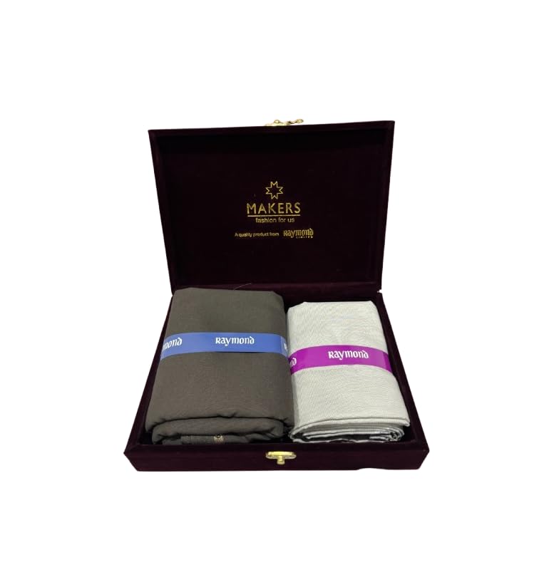 Fabrics Men's Cotton Shirt and Trouser Unstitched Fabric Set - Gift Pack (Multicolour_Free Size) 85